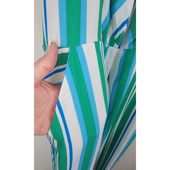A New Day Womens M Cute Striped Jumpsuit beachy coastal summer spring party - Picture 7 of 15